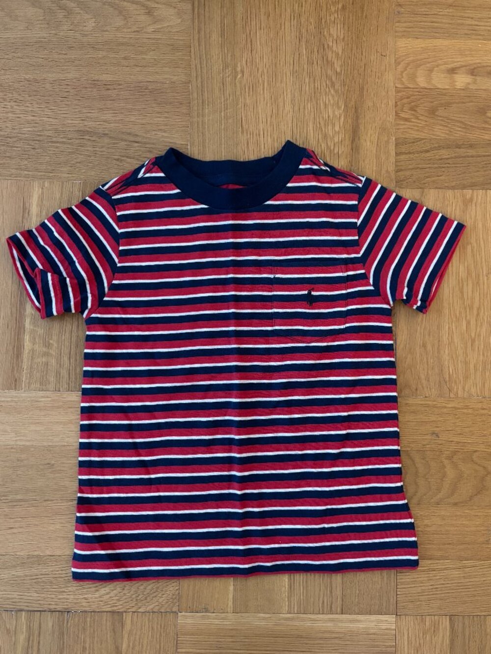 Polo Ralph Lauren Boys Striped Pocket T-Shirt Red Navy White 4T
